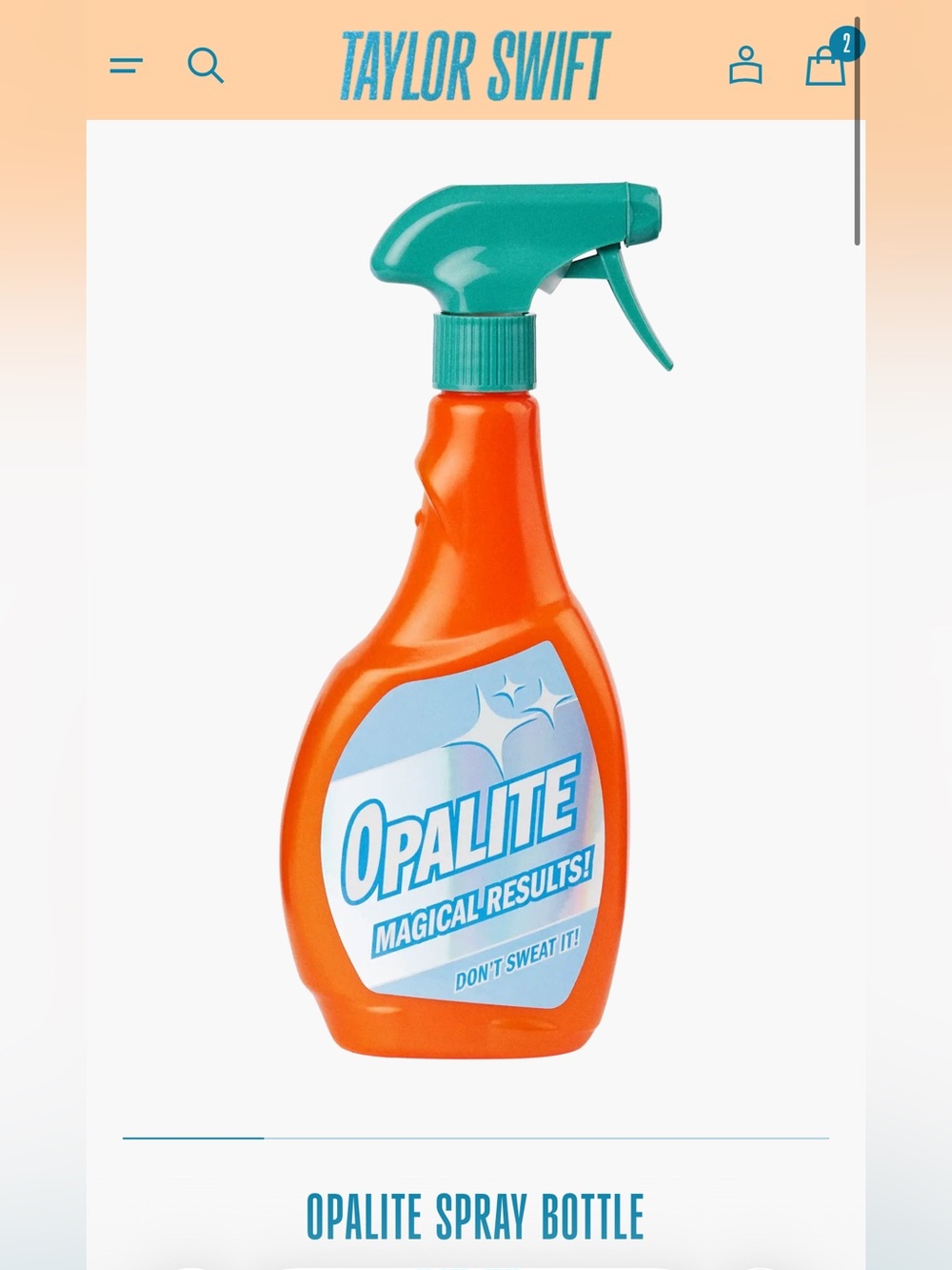 Taylor Swift Authentic Summer Collection Opalite Spray Bottle, NWT!
